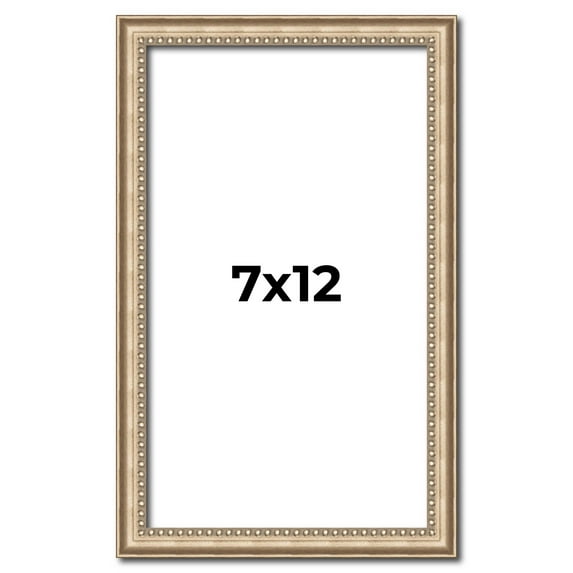 7x12 Frame Silver Real Wood Picture Frame Width 0.75 Inches | Interior Frame Depth 0.5 Inches |