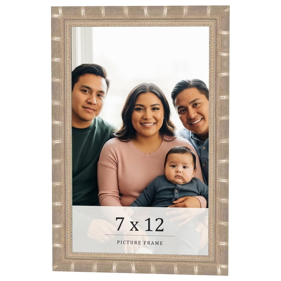 7x12 Frame Silver Real Wood Picture Frame Width 1.5 inches | Interior Frame Depth 0.5 inches |