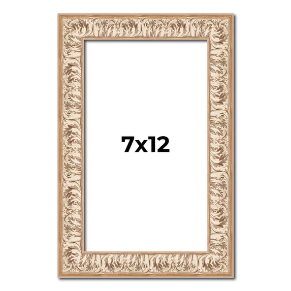 7x12 Frame White Real Wood Picture Frame Width 1.5 inches | Interior Frame Depth 0.5 inches |