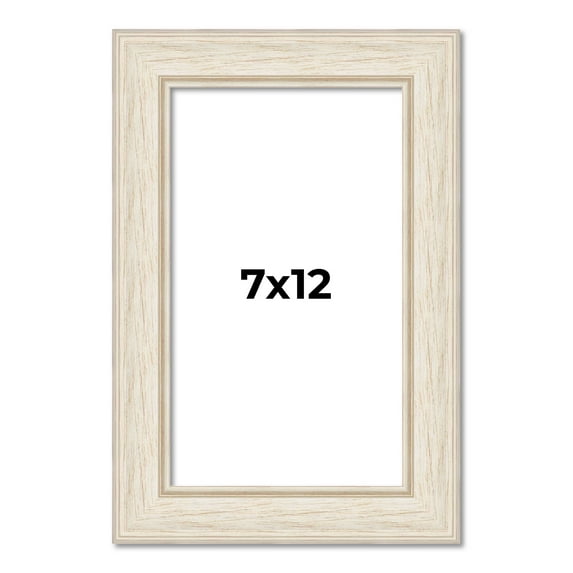 7x12 Frame White Real Wood Picture Frame Width 1.75 inches | Interior Frame Depth 0.5 inches |