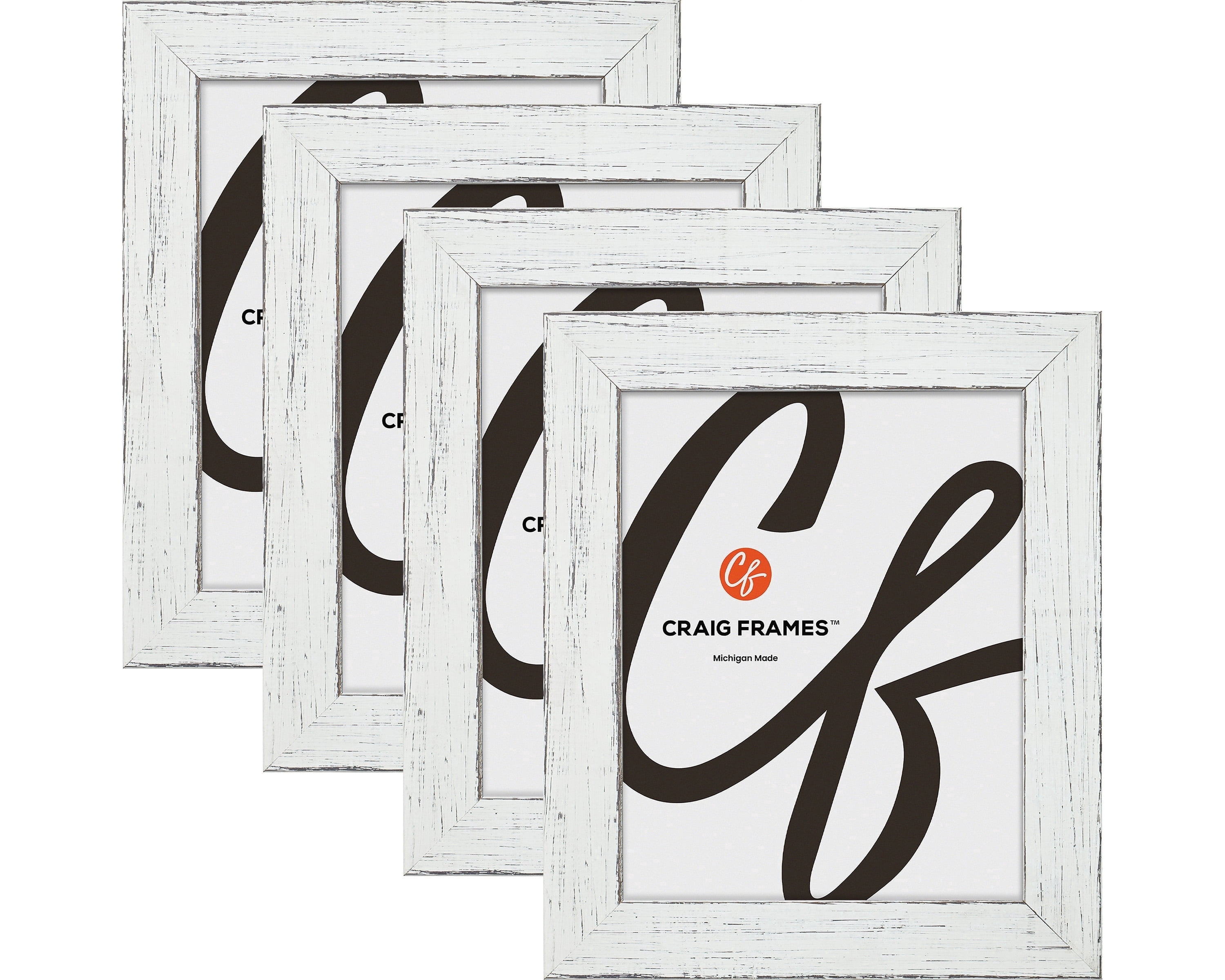 7x12 Rustic Country White Picture Frame Solid Wood, Set of Four ...