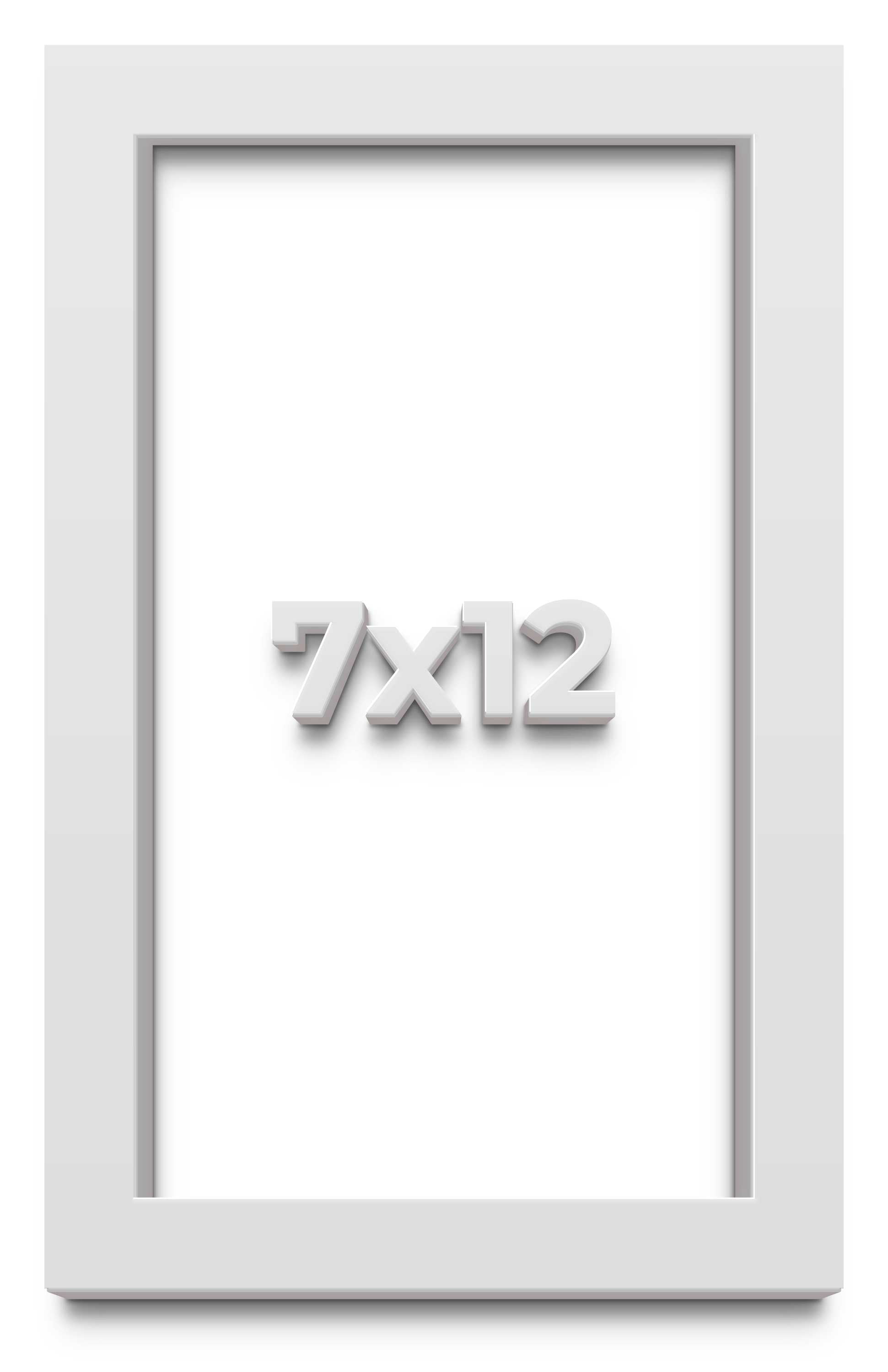 7x12 Shadow Box High Gloss White Display Frame | 1.625 Inches Deep | 1 ...