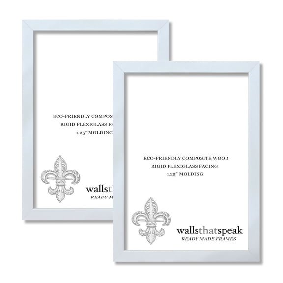 7x12 White Picture Frame for Puzzles Posters Photos or Artwork (2-Pack)
