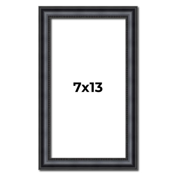 7x13 Frame Black Real Wood Picture Frame Width 1.25 inches | Interior Frame Depth 0.5 inches |