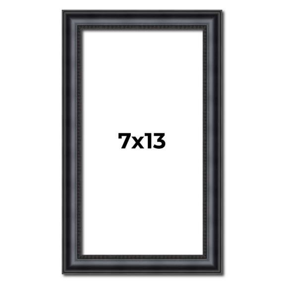 7x13 Frame Black Real Wood Picture Frame Width 1.25 inches | Interior Frame Depth 0.5 inches |