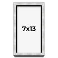 thumbnail image 1 of 7x13 Frame Brushed Silver Solid Wood Picture Frame | 0.75 Inch Moulding Width | Rabbet Depth 0.75, 1 of 5