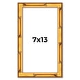 thumbnail image 1 of 7x13 Frame Gold Bamboo Solid Wood Picture Frame | 1 Inch Moulding Width | Interior Frame Depth 0.75, 1 of 8