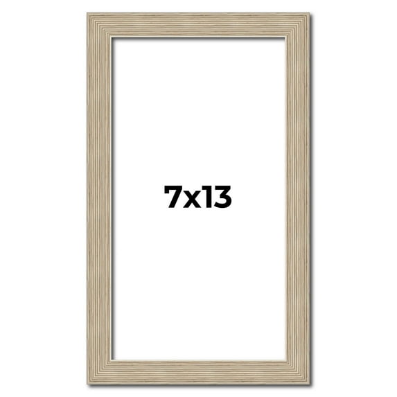 7x13 Frame Grey Solid Wood Picture Frame Width 1 Inches | Interior Frame Depth 0.5 Inches |