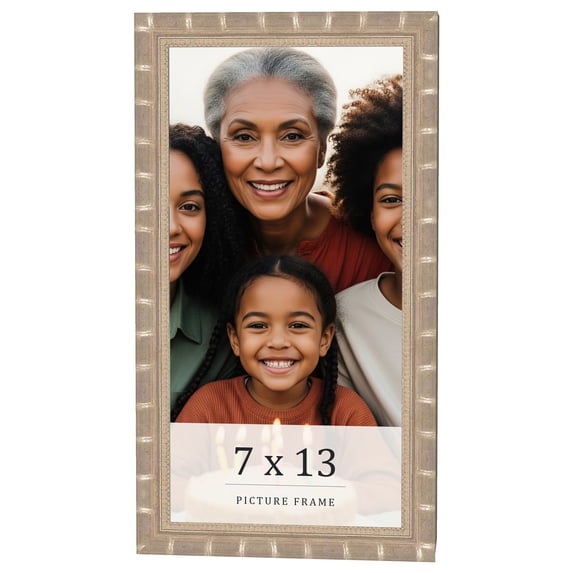 7x13 Frame Silver Real Wood Picture Frame Width 1.5 inches | Interior Frame Depth 0.5 inches |