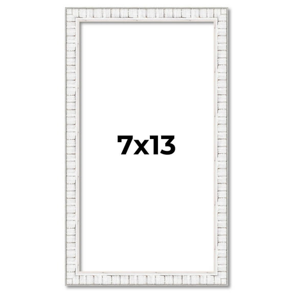 7x13 Frame White Real Wood Picture Frame Width 0.75 inches | Interior Frame Depth 0.5 inches |