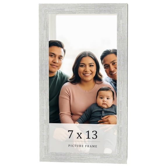 7x13 Frame White Real Wood Picture Frame Width 1.5 inches | Interior Frame Depth 0.5 inches | Barn