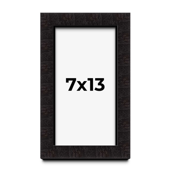 7x13 Shadow Box Black Solid Wood Display Picture Frame | 1 Inch Rabbet Depth | | 1.375 Inch