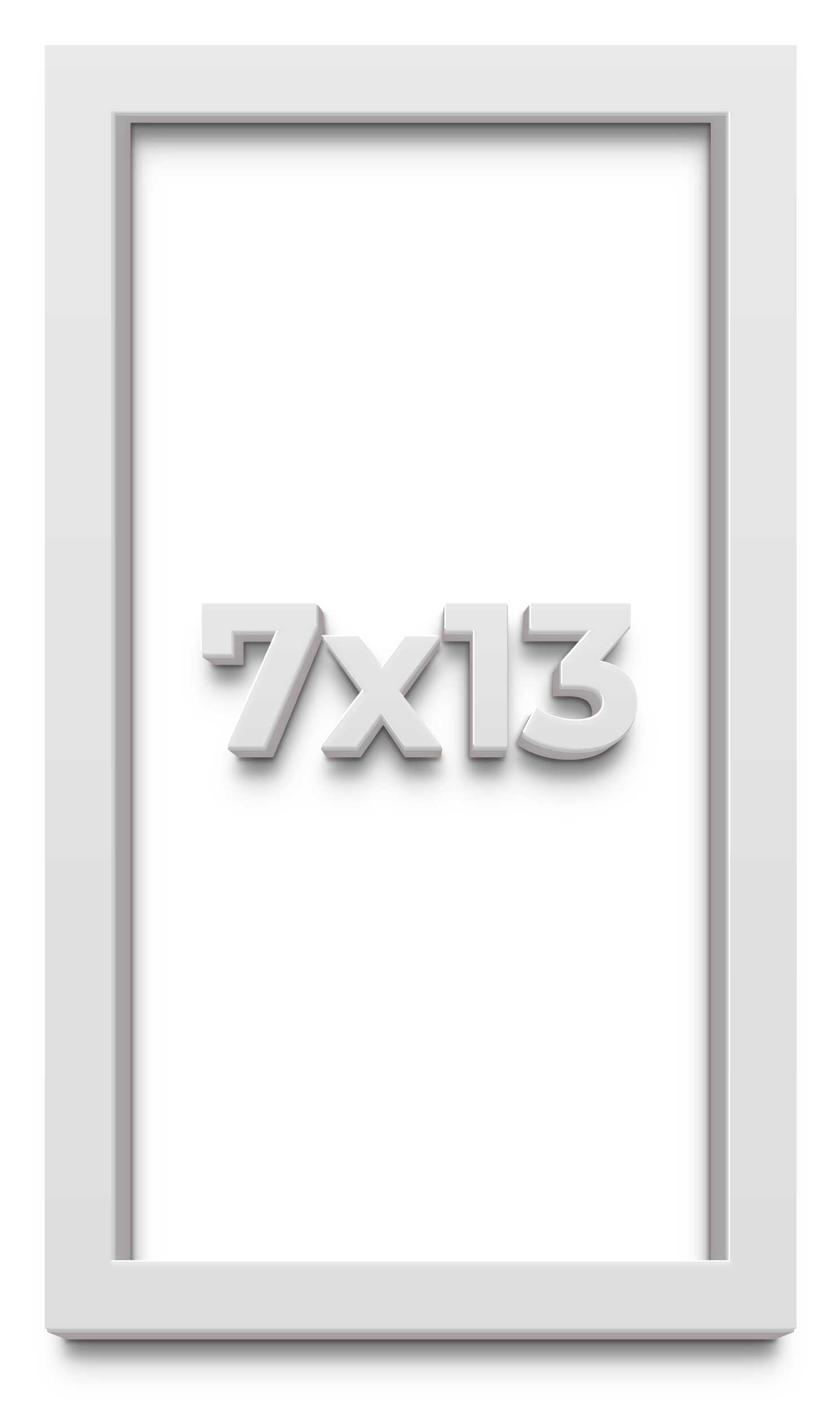 7x13 Shadow Box Frame White | 2 Inches Deep Real Wood Contemporary ...