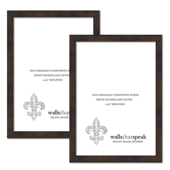 7x14 Espresso Brown Picture Frame for Puzzles Posters Photos or Artwork (2-Pack)