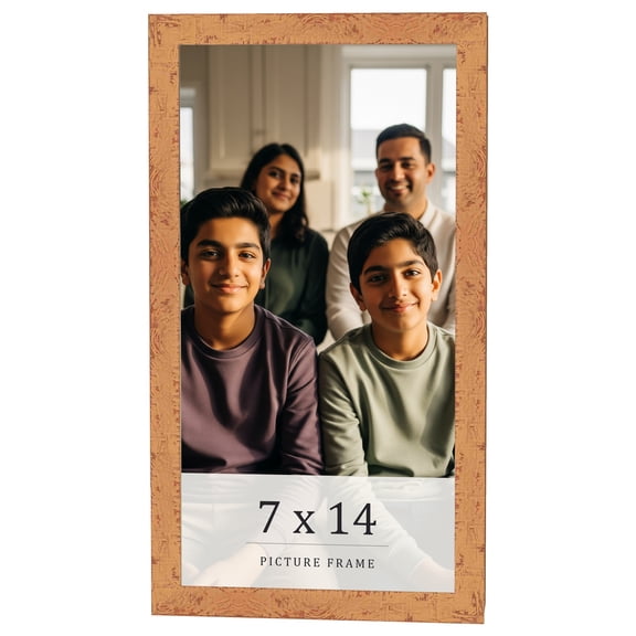 7x14 Frame Beige Real Wood Picture Frame Width 1.25 inches | Interior Frame Depth 0.5 inches |
