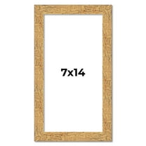 7x14 Frame Beige Real Wood Picture Frame Width 1.25 inches | Interior Frame Depth 0.5 inches |