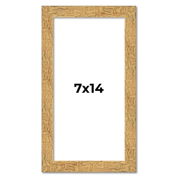 7x14 Frame Beige Real Wood Picture Frame Width 1.25 inches | Interior Frame Depth 0.5 inches |