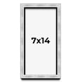 thumbnail image 1 of 7x14 Frame Brushed Silver Solid Wood Picture Frame | 0.75 Inch Moulding Width | Rabbet Depth 0.75, 1 of 5