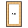 thumbnail image 1 of 7x14 Frame Gold Plein Aire Solid Wood Picture Frame Width 2 Inches | Interior Frame Depth 0.5, 1 of 8