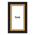 thumbnail image 1 of 7x14 Frame Gold Real Wood Picture Frame Width 2.25 Inches | Interior Frame Depth 0.5 Inches |, 1 of 8