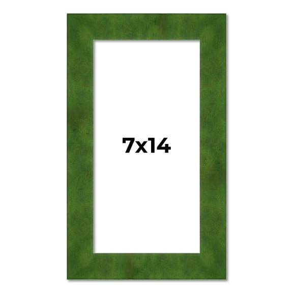 7x14 Frame Green Burl Solid Wood Picture Frame | 1.75 Inches Moulding Width | Interior Frame Depth