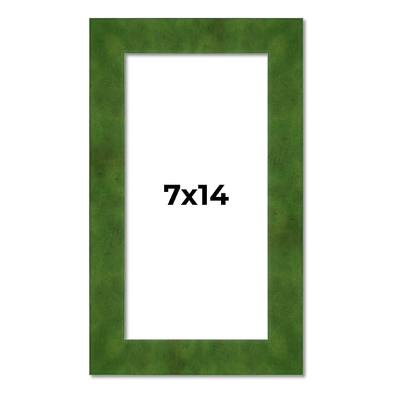 7x14 Frame Green Burl Solid Wood Picture Frame | 1.75 Inches Moulding Width | Interior Frame Depth