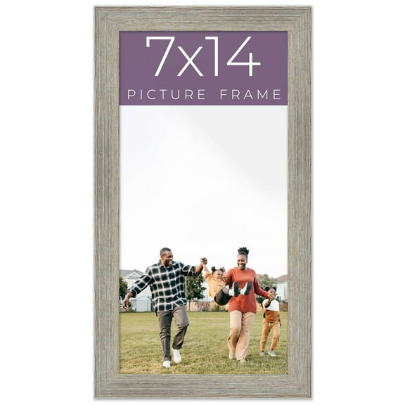 7x14 Frame Grey Real Wood Picture Frame Width 1.5 Inches | Interior Frame Depth 0.5 Inches | Barn