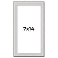 thumbnail image 1 of 7x14 Frame Silver Inner Slope Bevel Picture Frame | 1 Inch Moulding Width | 0.75 Inch Rabbet Depth, 1 of 8