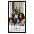 thumbnail image 1 of 7x15 Frame Black Charcoal Grey Wood Textured Picture Frame | 0.75 Inch Moulding Width | Gunmetal, 1 of 8