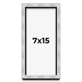 thumbnail image 1 of 7x15 Frame Brushed Silver Solid Wood Picture Frame | 0.75 Inch Moulding Width | Rabbet Depth 0.75, 1 of 5