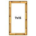 thumbnail image 1 of 7x15 Frame Gold Bamboo Solid Wood Picture Frame | 1 Inch Moulding Width | Interior Frame Depth 0.75, 1 of 8