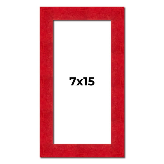 7x15 Frame Red Burl Solid Wood Picture Frame Width 1.75 Inches | Interior Frame Depth 0.5 Inches |