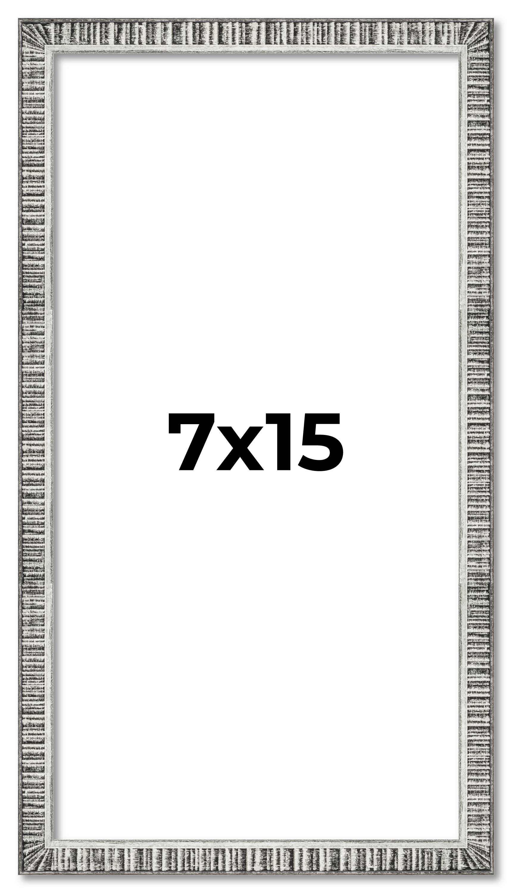 7x15 Frame Silver Picture Frame - Complete Modern Photo Frame Includes ...