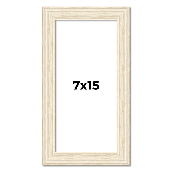 7x15 Frame White Real Wood Picture Frame Width 1.5 inches | Interior Frame Depth 0.5 inches | Barn