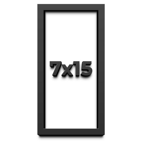 7x15 Shadow Box Frame Black | 1 inches Deep Real Wood Contemporary Shadowbox Display Frame | UV