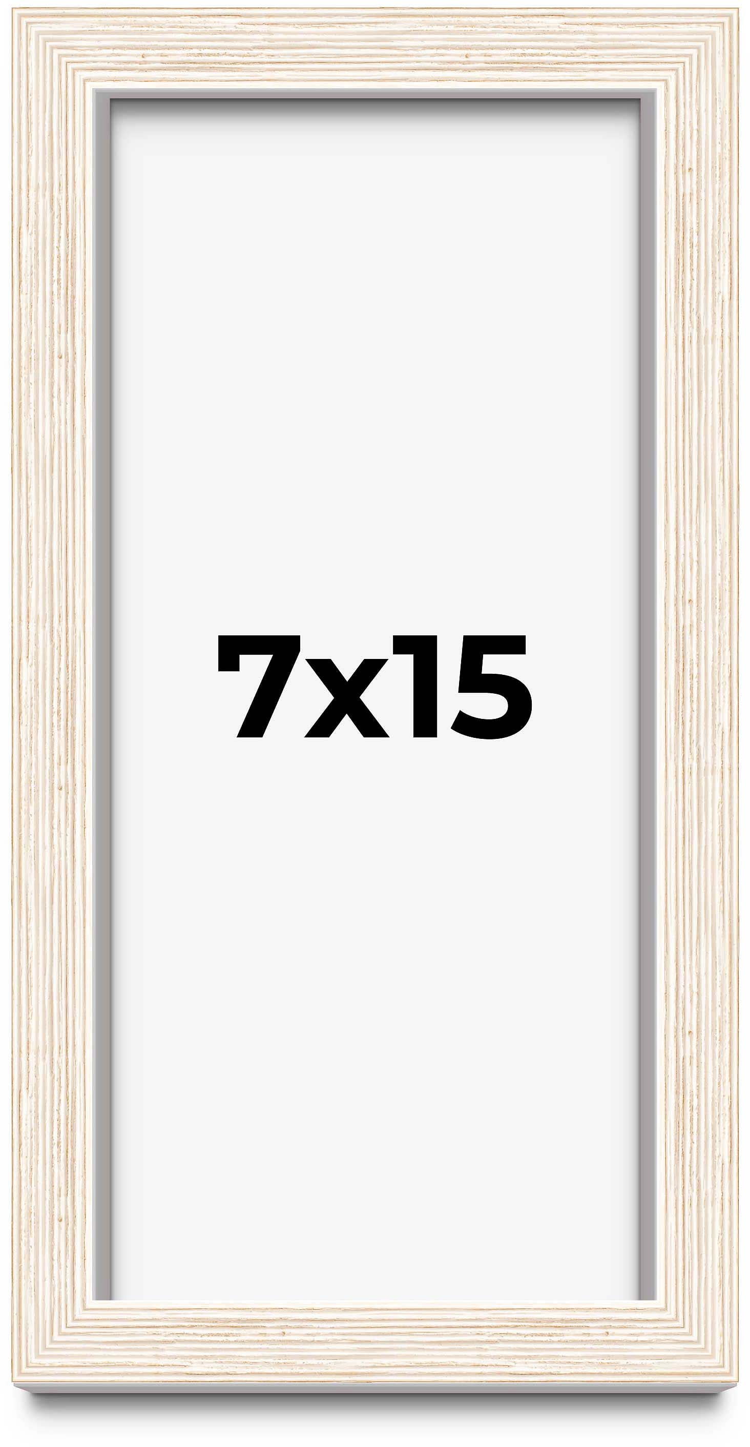 7x15 Shadow Box Frame White | 1.125 Inches Deep Real Wood Rustic ...