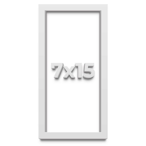 7x15 Shadow Box Frame White | 1 Inches Deep Real Wood Contemporary Shadowbox Display Frame | UV