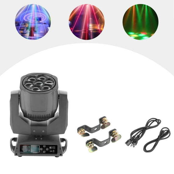 7x15W DMX RGBW Bee Eye Moving Head Stage Light Laser Projector DJ Show Lighting