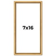 thumbnail image 1 of 7x16 Frame Beaded Gold Solid Wood Picture Frame | 0.75 Inches Moulding Width | Liscio Oro, 1 of 8