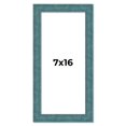 thumbnail image 1 of 7x16 Frame Blue Rustic Barnwood Solid Wood Picture Frame Width 1.25 Inches | Interior Depth 0.5, 1 of 8