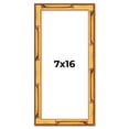 thumbnail image 1 of 7x16 Frame Gold Bamboo Solid Wood Picture Frame | 1 Inch Moulding Width | Interior Frame Depth 0.75, 1 of 8