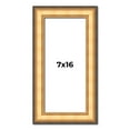 thumbnail image 1 of 7x16 Frame Gold Plein Aire Solid Wood Picture Frame Width 2 Inches | Interior Frame Depth 0.5, 1 of 8