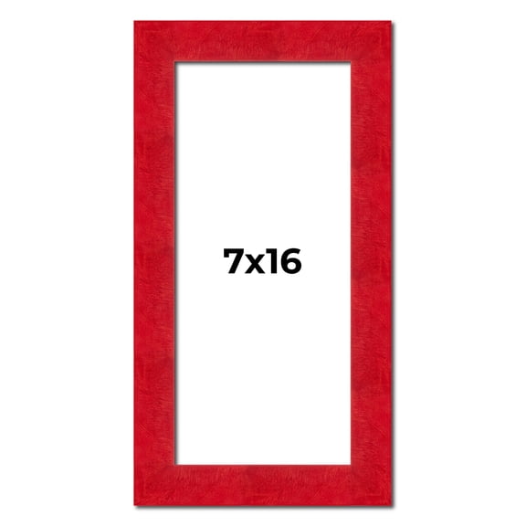 7x16 Frame Red Burl Solid Wood Picture Frame Width 1.75 Inches | Interior Frame Depth 0.5 Inches |