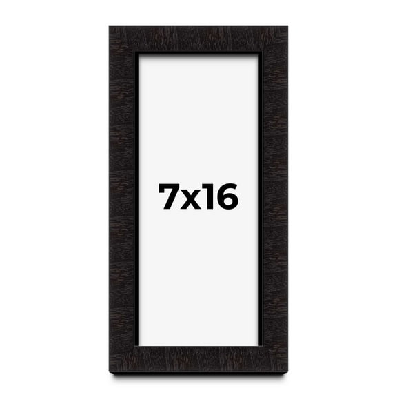 7x16 Shadow Box Black Solid Wood Display Picture Frame | 1 Inch Rabbet Depth | | 1.375 Inch