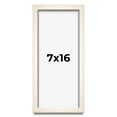 thumbnail image 1 of 7x16 Shadow Box Cream of Wheat White Washed Display Frame | 0.875 Inches Deep Solid Wood Shadowbox, 1 of 8