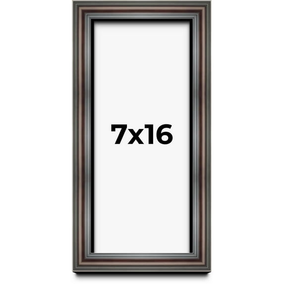 7x16 Shadow Box Frame Brown Cherry | 2.625 Inches Deep Pine Wood Traditional Shadowbox Display