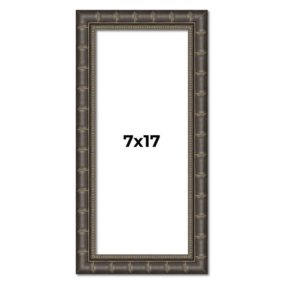 7x17 Frame Black Bamboo Solid Wood Picture Frame Width 1.5 Inches | Interior Frame Depth 0.5 Inches