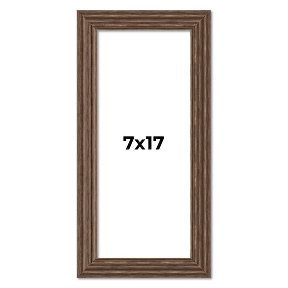 7x17 Frame Brown Farmhouse Solid Wood Picture Frame Width 1.5 Inches | Interior Frame Depth 0.5