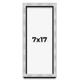 thumbnail image 1 of 7x17 Frame Brushed Silver Solid Wood Picture Frame | 0.75 Inch Moulding Width | Rabbet Depth 0.75, 1 of 5