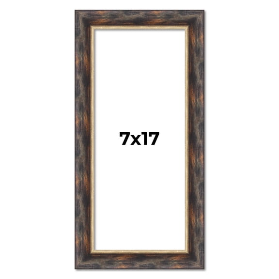 7x17 Frame Gold Real Wood Picture Frame Width 1.5 inches | Interior Frame Depth 0.5 inches |